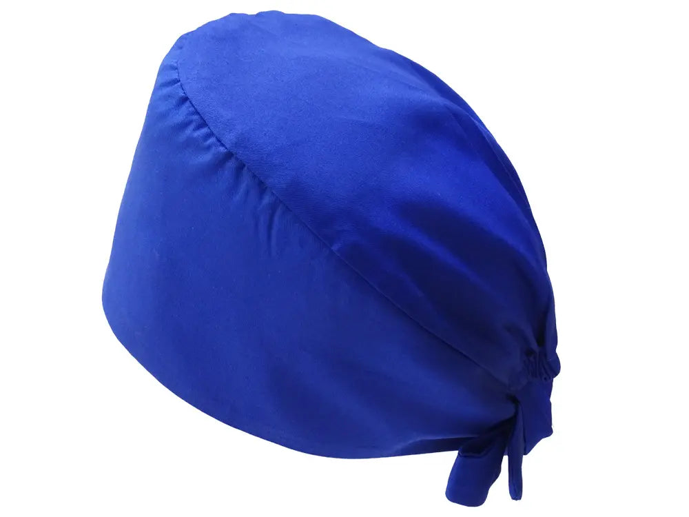 Stoff OP-Haube Bandana Saphirblau aus Baumwolle