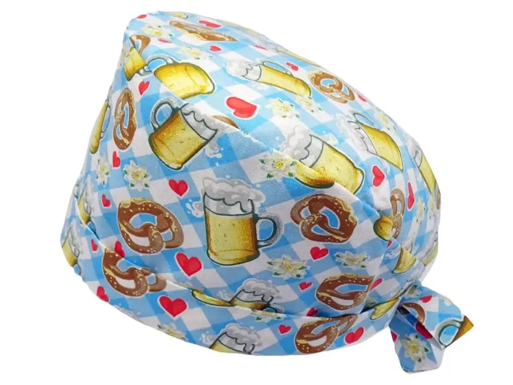 Lesleys OP-Haube für lange Haare Oktoberfest - Stoff OP-Haube aus 100% Baumwolle