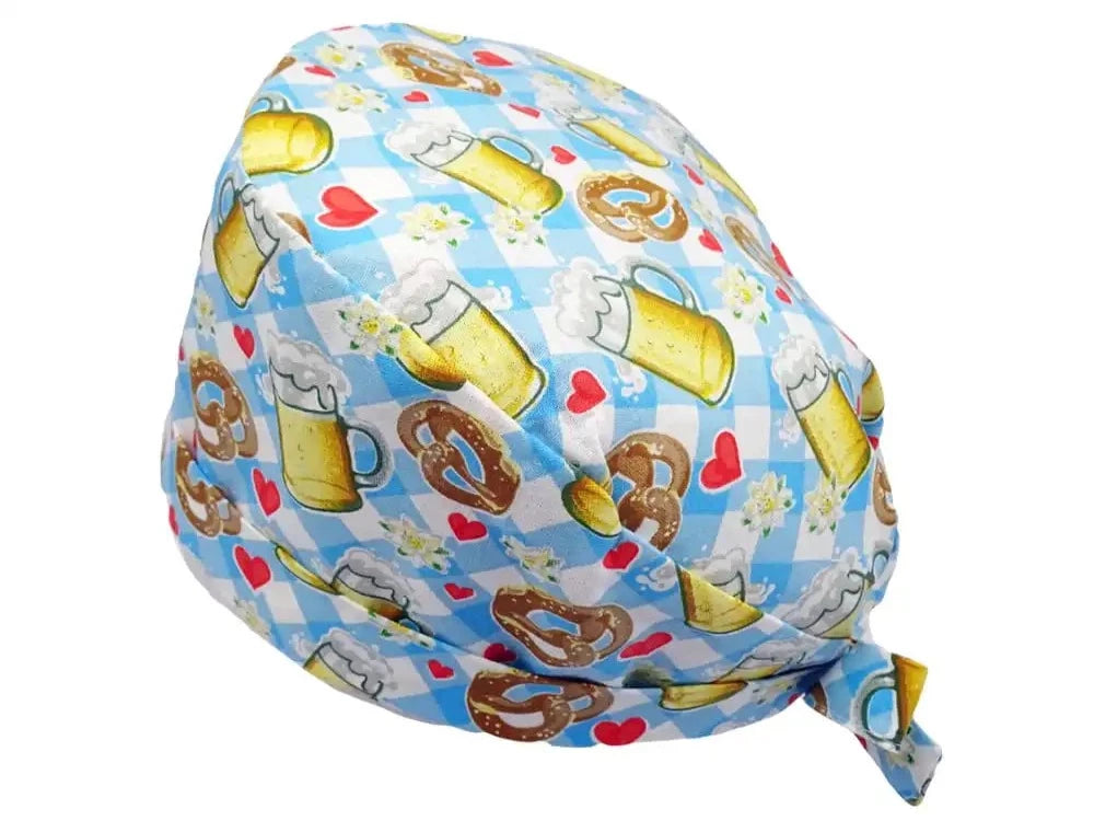 Lesleys OP-Haube für lange Haare Oktoberfest - Stoff OP-Haube aus 100% Baumwolle