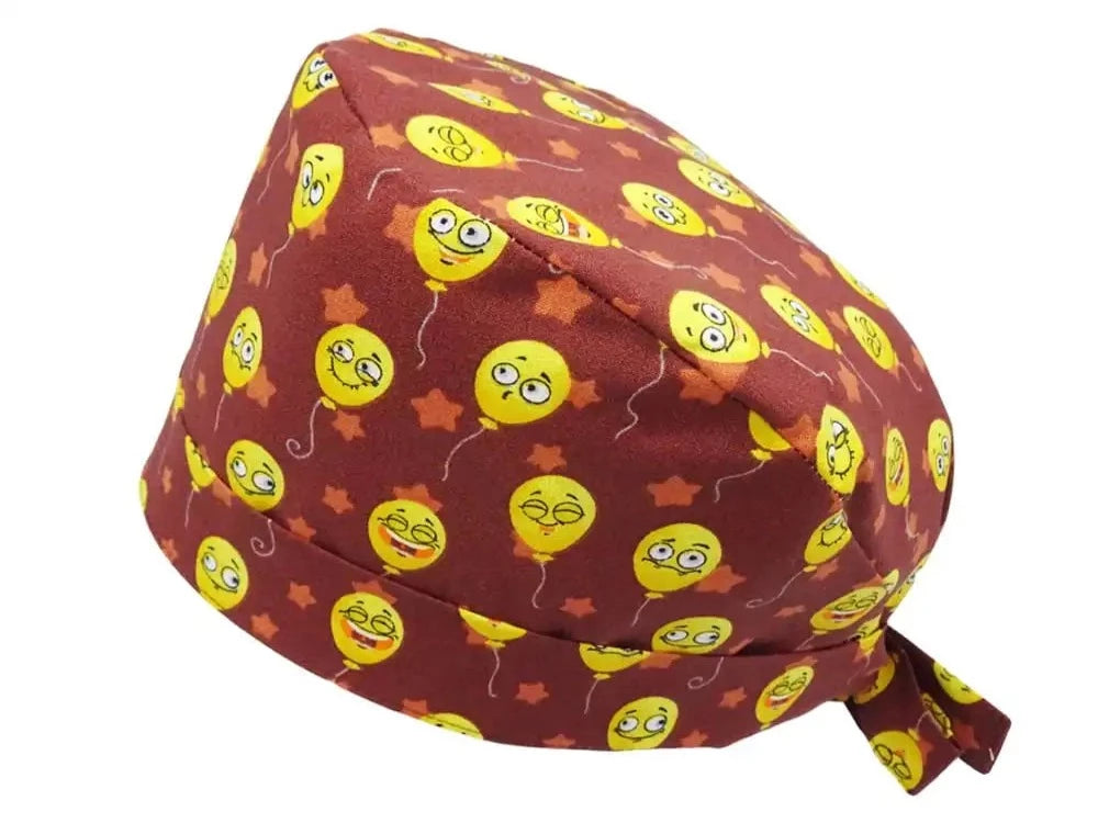 Lesleys OP-Haube für lange Haare Luftballons - Stoff OP-Haube aus 100% Baumwolle