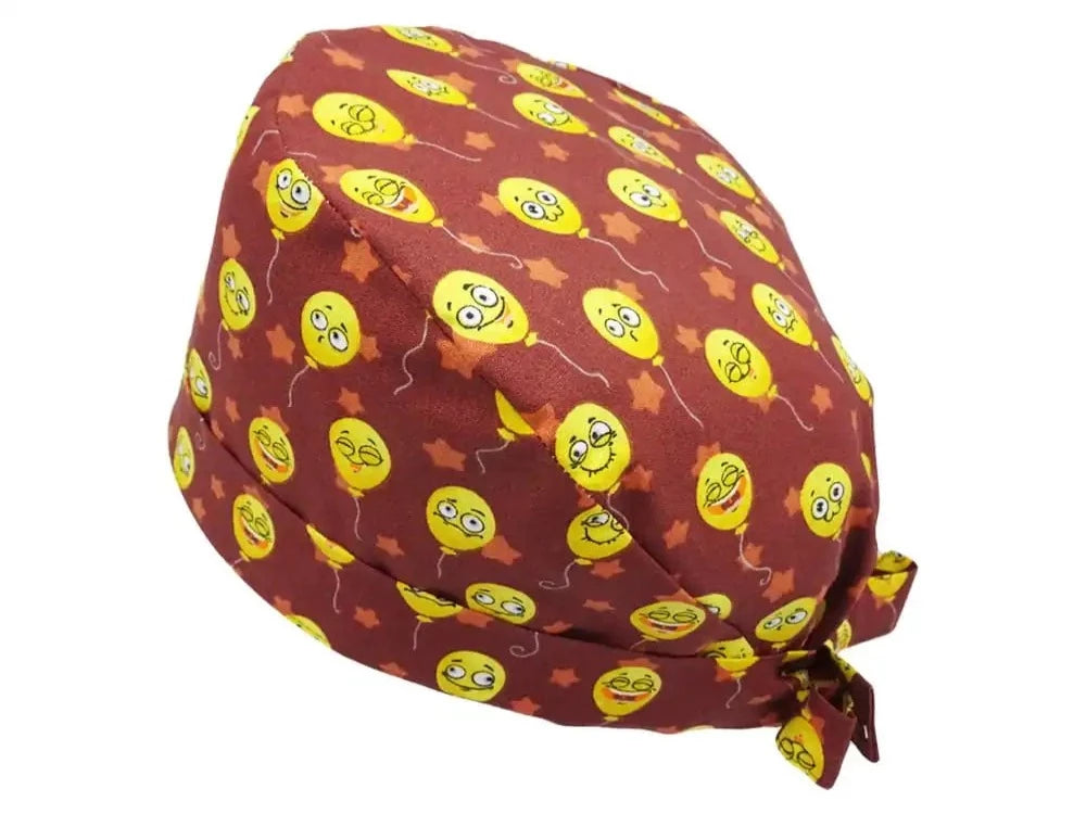 Lesleys OP-Haube für lange Haare Luftballons - Stoff OP-Haube aus 100% Baumwolle