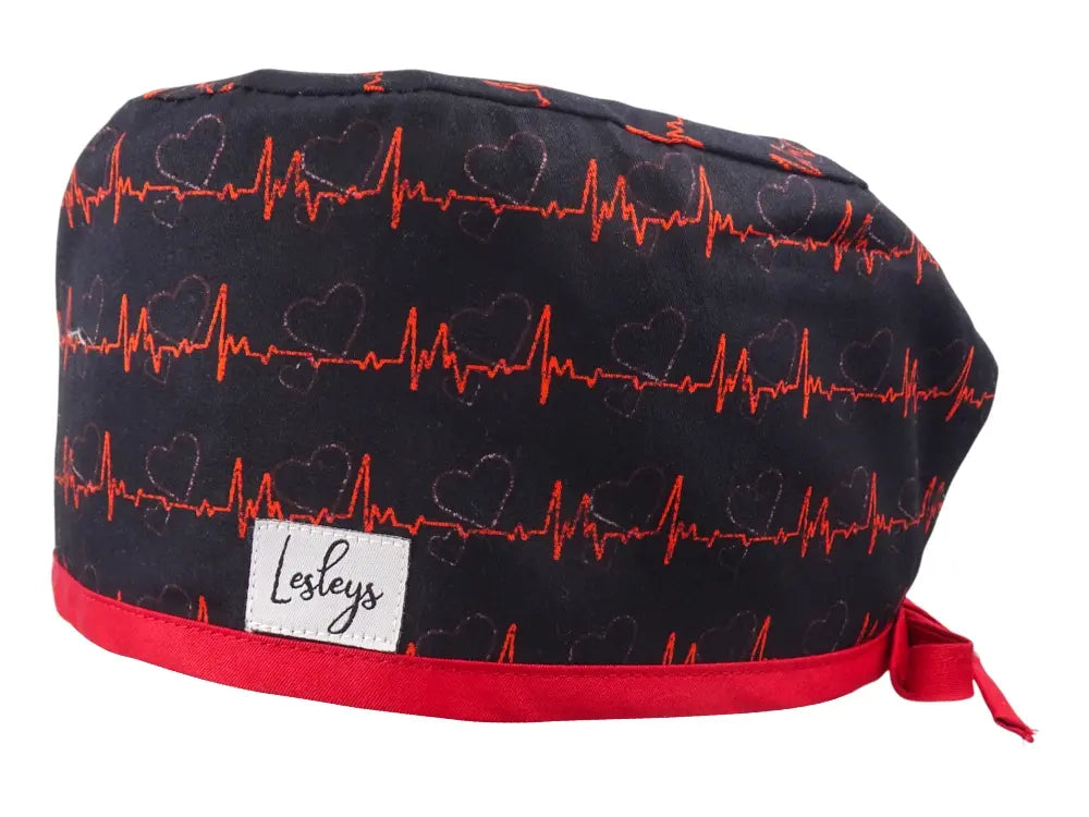 OP-Haube Slim - Rotes EKG