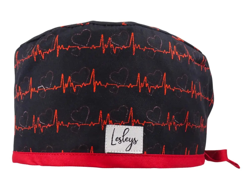 OP-Haube Slim - Rotes EKG