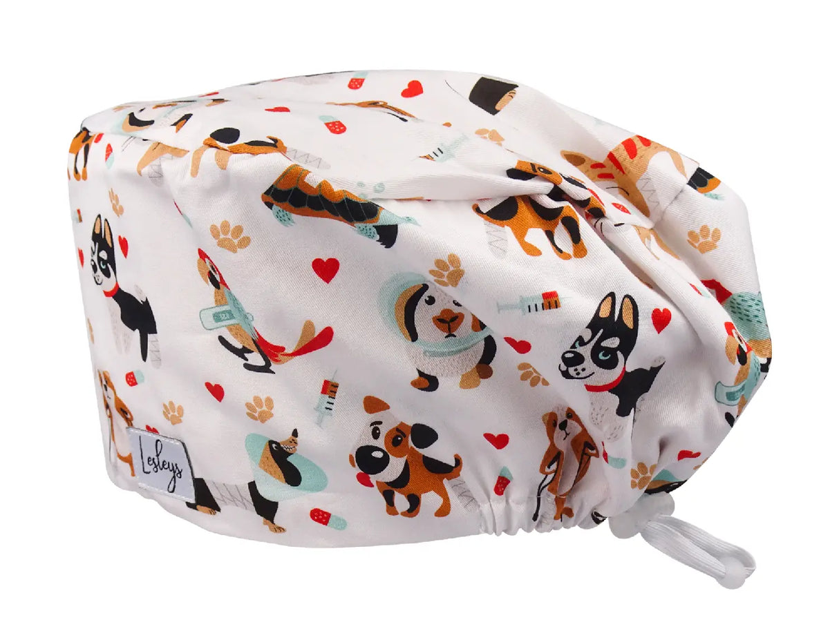 Kleintierpraxis - Stoff OP-Haube für langes Haar