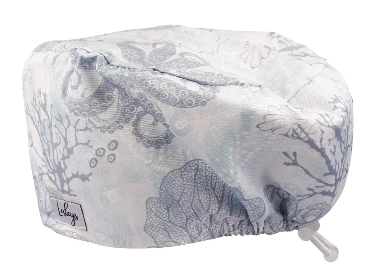 Oktopus - Stoff OP-Haube für langes Haar