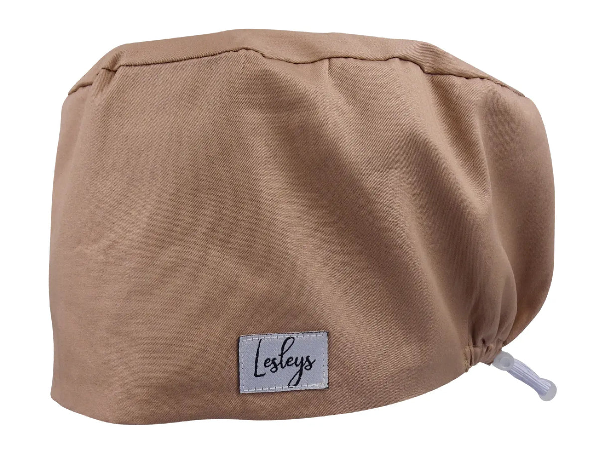 Titanite Braun - Stoff OP-Haube für langes Haar