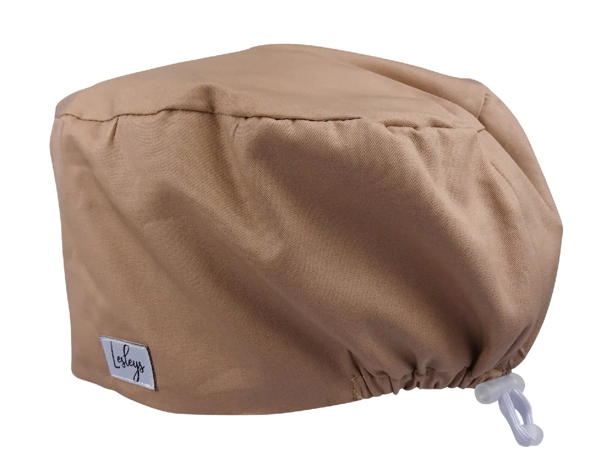 Titanite Braun - Stoff OP-Haube für langes Haar