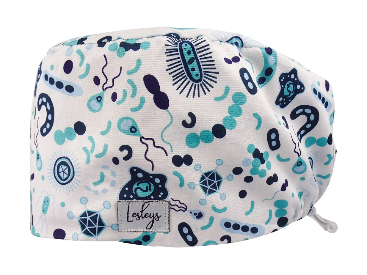 Mikroben - Stoff OP-Haube für langes Haar