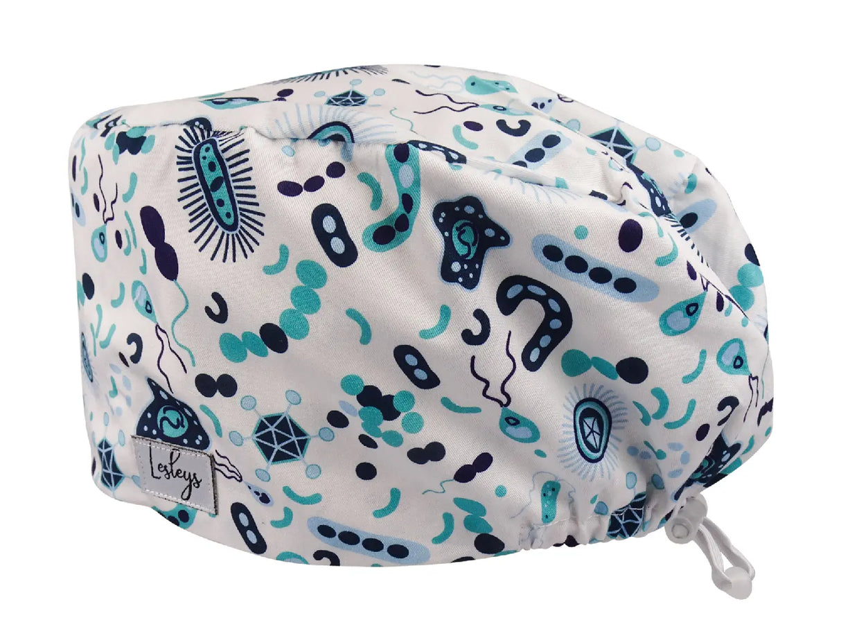 Mikroben - Stoff OP-Haube für langes Haar