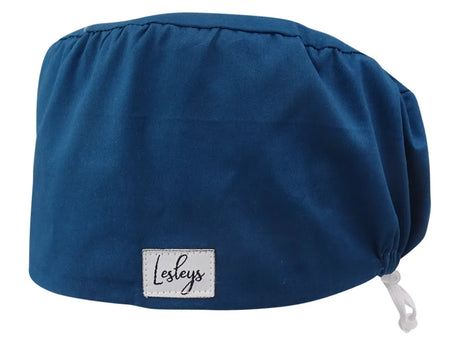 Stoff OP Haube aus Baumwolle Lazurblau. Bunte OP Mütze für Damen und Herren