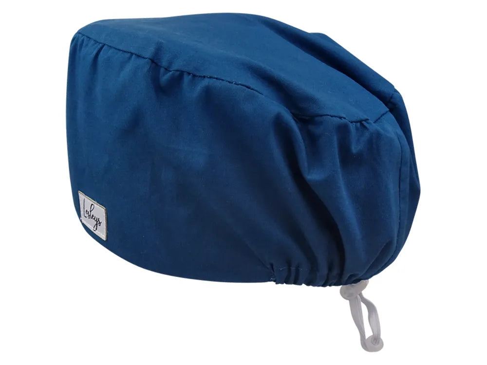 Stoff OP Haube aus Baumwolle Lazurblau. Bunte OP Mütze für Damen und Herren