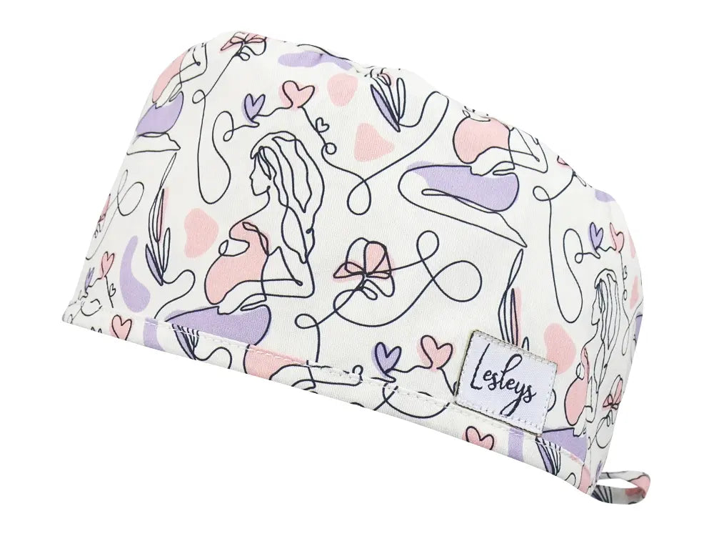 Slim OP-Haube Werdende Mama - Stoffhaube für kurzes Haar