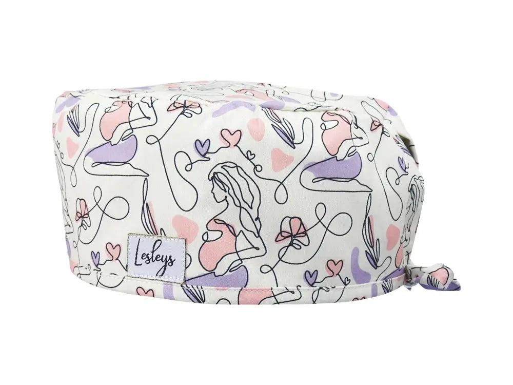 Slim OP-Haube Werdende Mama - Stoffhaube für kurzes Haar