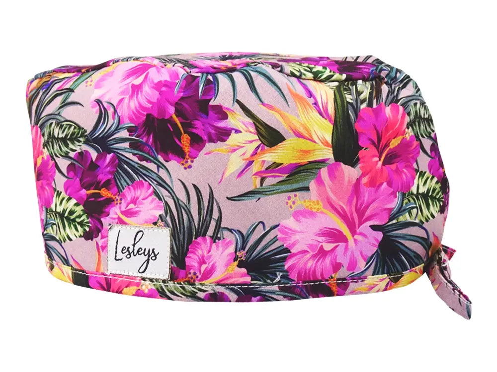 Slim OP-Haube Violetta - Stoffhaube für kurzes Haar