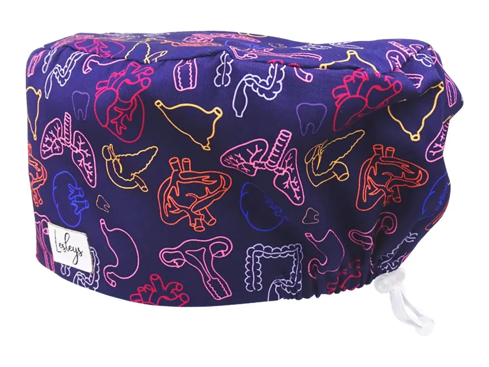 Komfort OP Haube Organe - OP-Haube aus Stoff für lange Haare