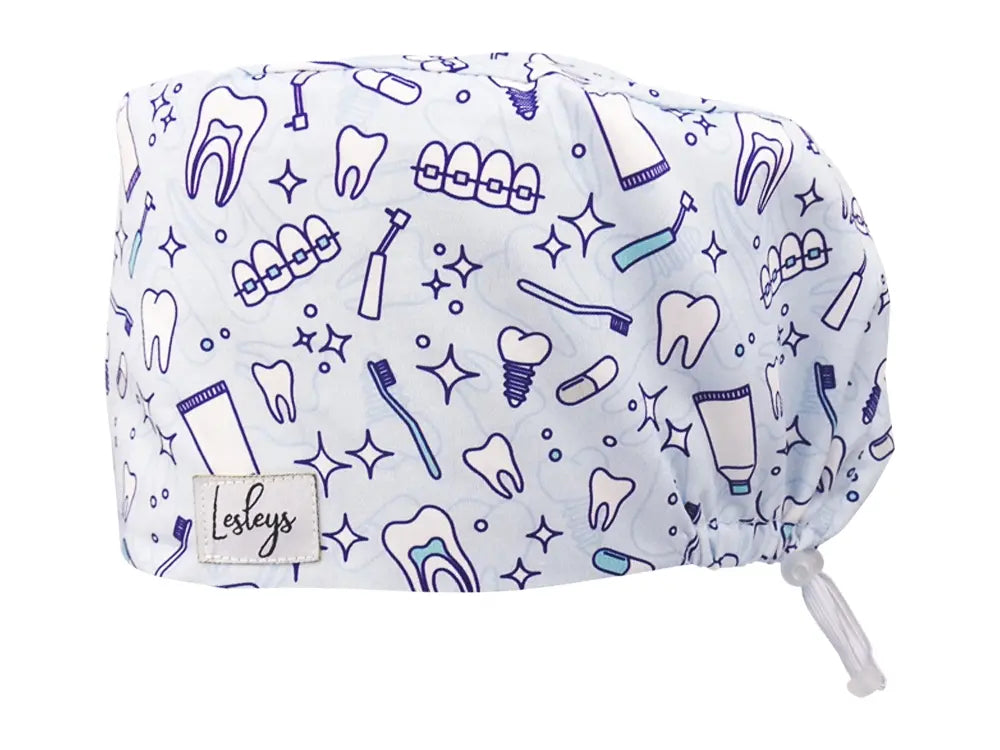 Komfort OP Haube Zahngesundheit - OP-Haube aus Stoff für lange Haare