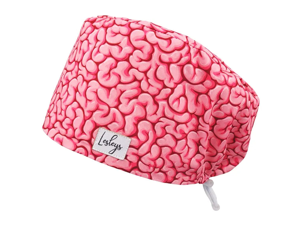 Komfort OP Haube Hirnwindungen - OP-Haube aus Stoff für lange Haare