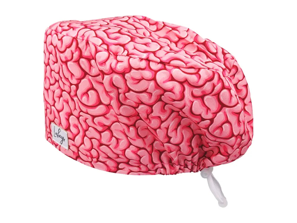 Komfort OP Haube Hirnwindungen - OP-Haube aus Stoff für lange Haare
