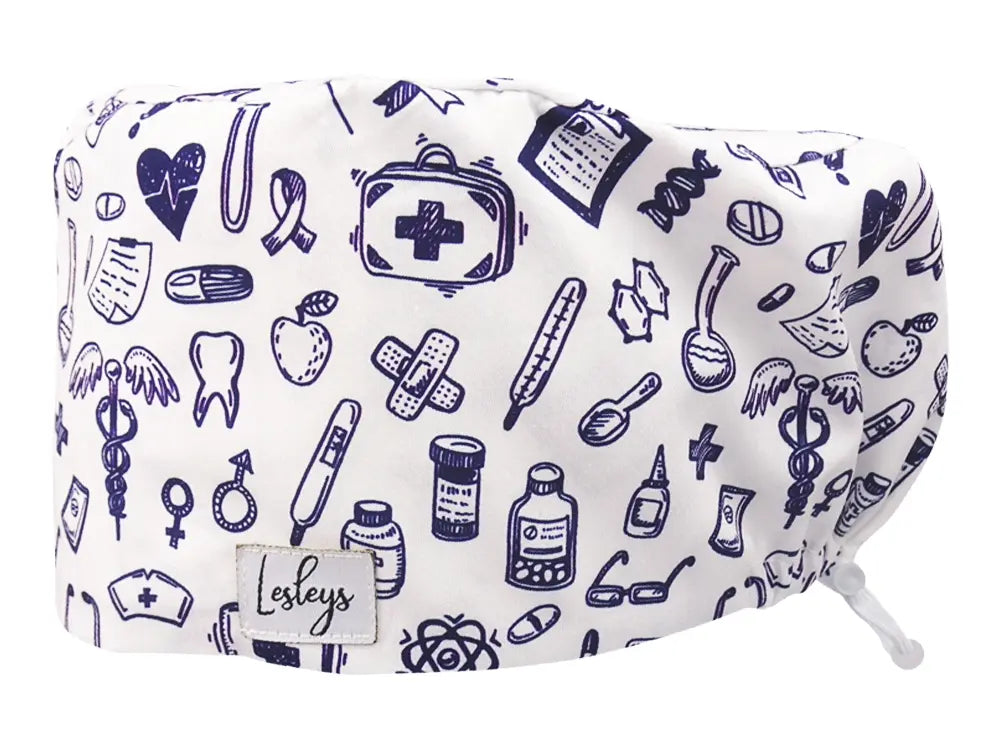 Komfort OP Haube Arztpraxis - OP-Haube aus Stoff für lange Haare