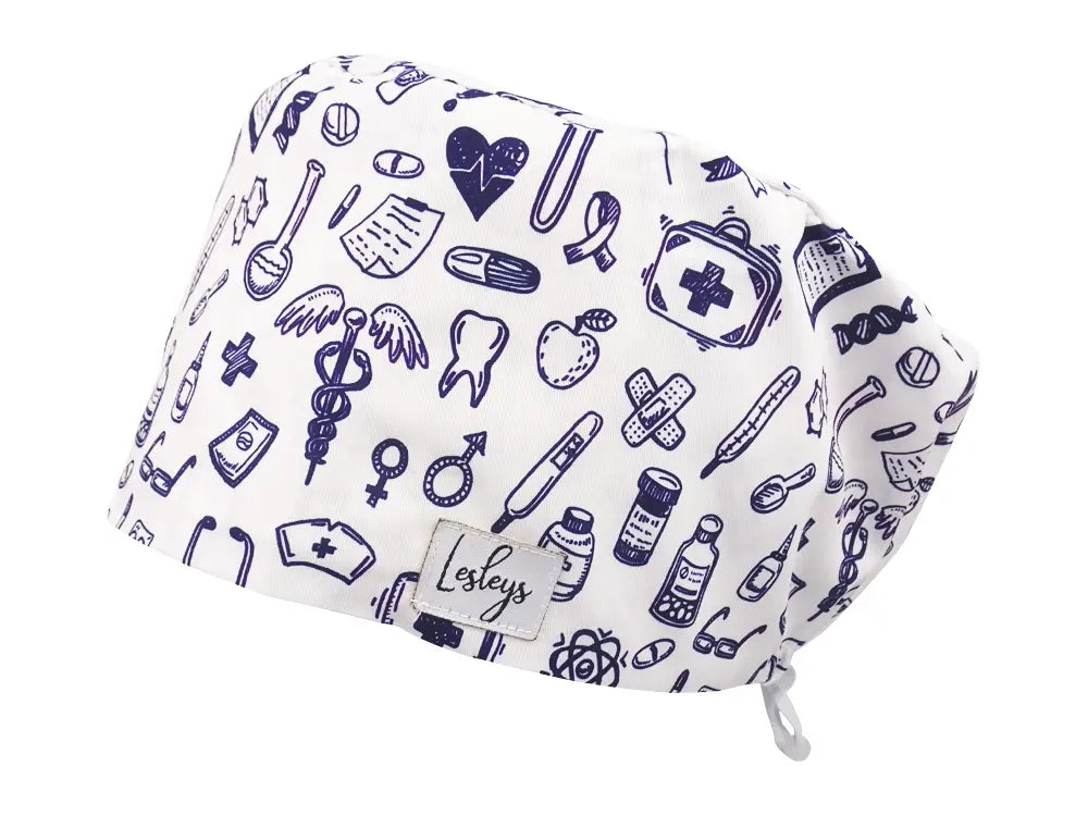 Komfort OP Haube Arztpraxis - OP-Haube aus Stoff für lange Haare