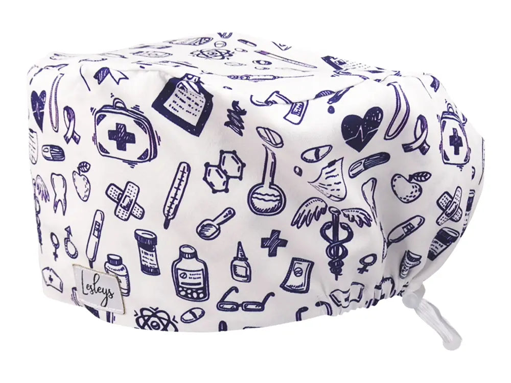 Komfort OP Haube Arztpraxis - OP-Haube aus Stoff für lange Haare