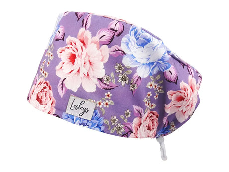 Komfort OP Haube Glücksblumen - OP-Haube aus Stoff für lange Haare