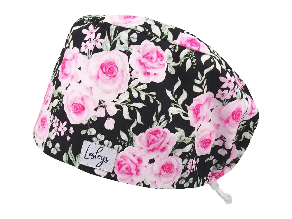 Komfort OP Haube Edelrose - OP-Haube aus Stoff für lange Haare