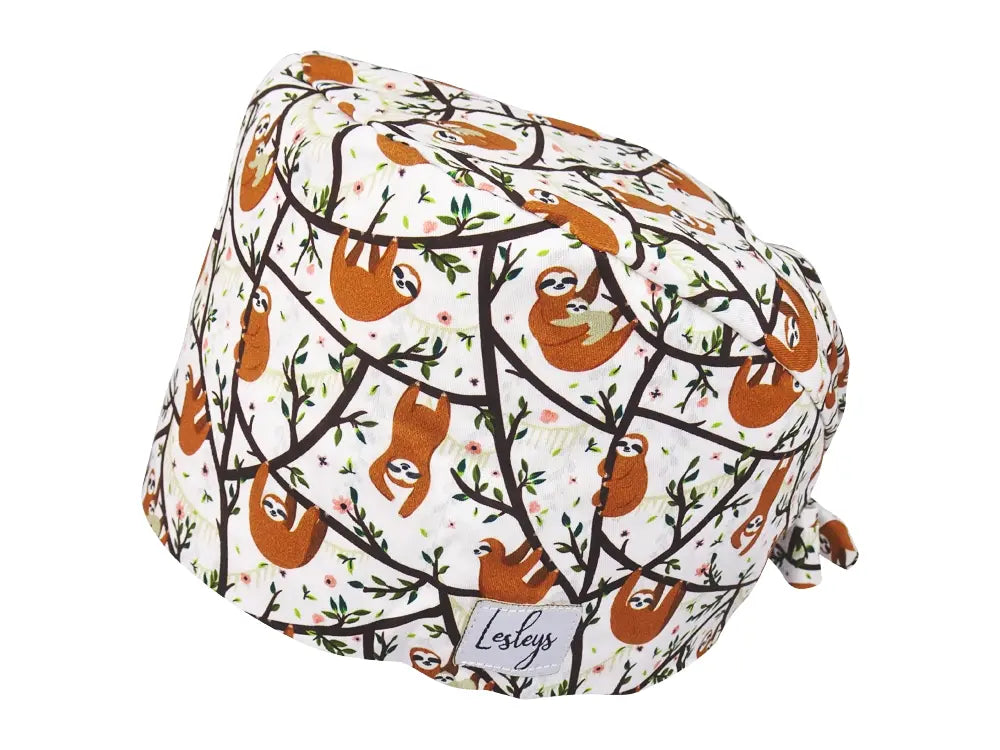 Bandana OP-Haube Faultiere - Bunte OP-Mütze für die Zahnarztpraxis
