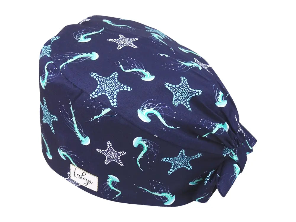 Bandana OP-Haube Tiefsee - Bunte OP-Mütze für die Zahnarztpraxis