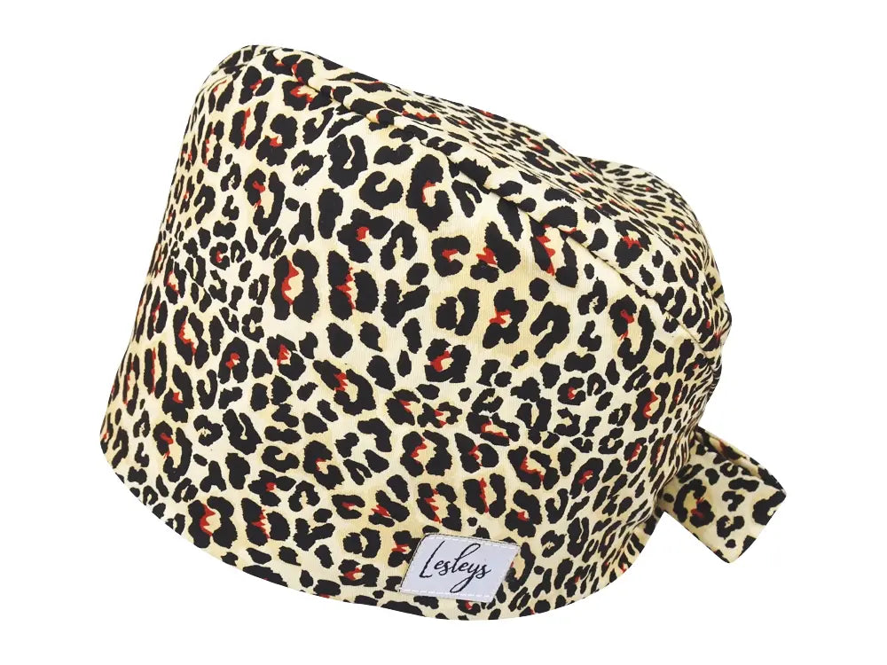 Bandana OP-Haube Leopard - Bunte OP-Mütze für die Zahnarztpraxis