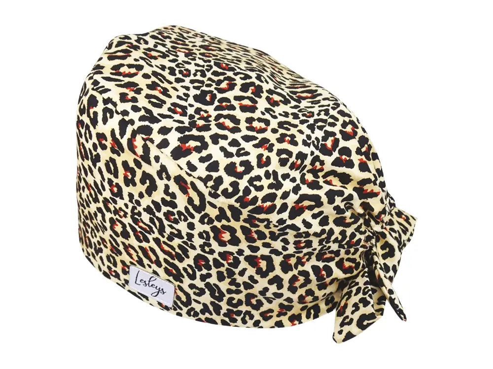 Bandana OP-Haube Leopard - Bunte OP-Mütze für die Zahnarztpraxis