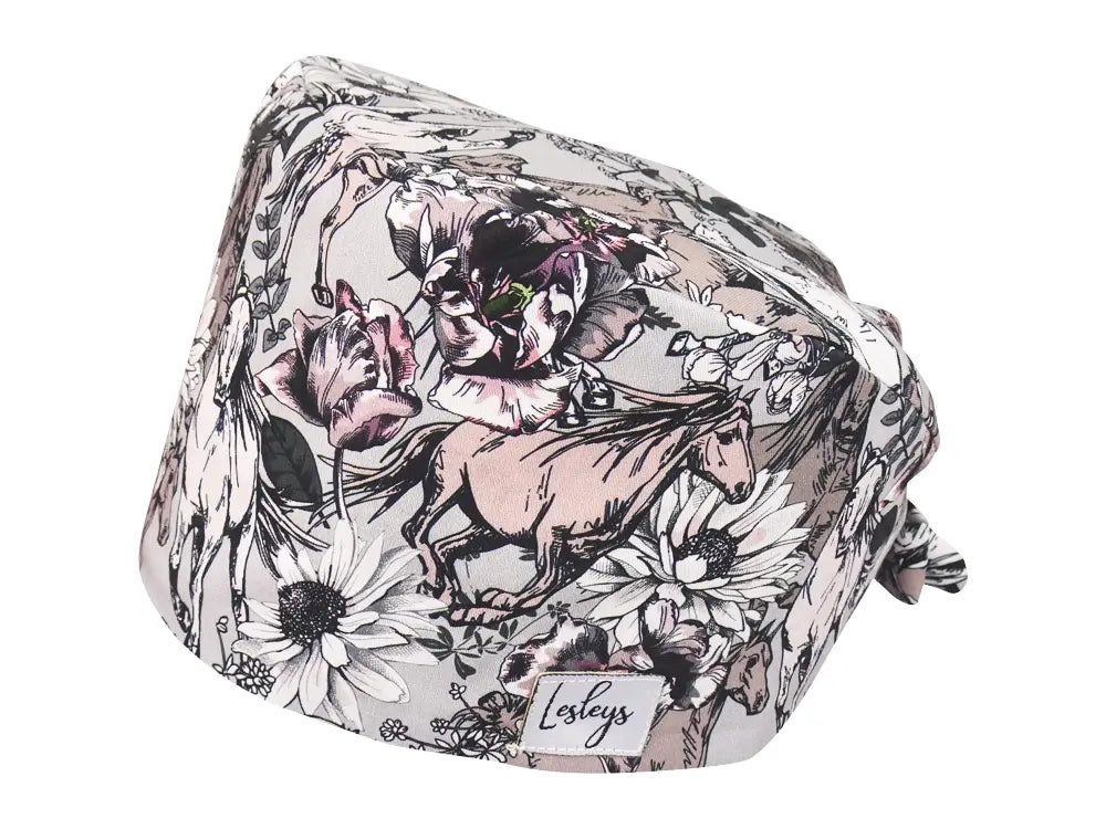 Bandana OP-Haube Steppenpferde - Bunte OP-Mütze für die Zahnarztpraxis