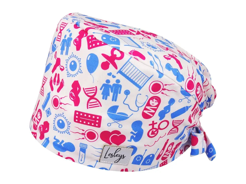 Bandana OP-Haube Fekundation - Bunte OP-Mütze für die Zahnarztpraxis