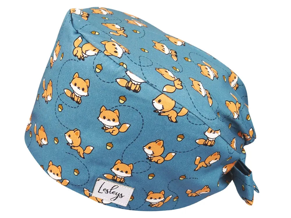 Bandana OP-Haube Cute Fox - Bunte OP-Mütze für die Zahnarztpraxis