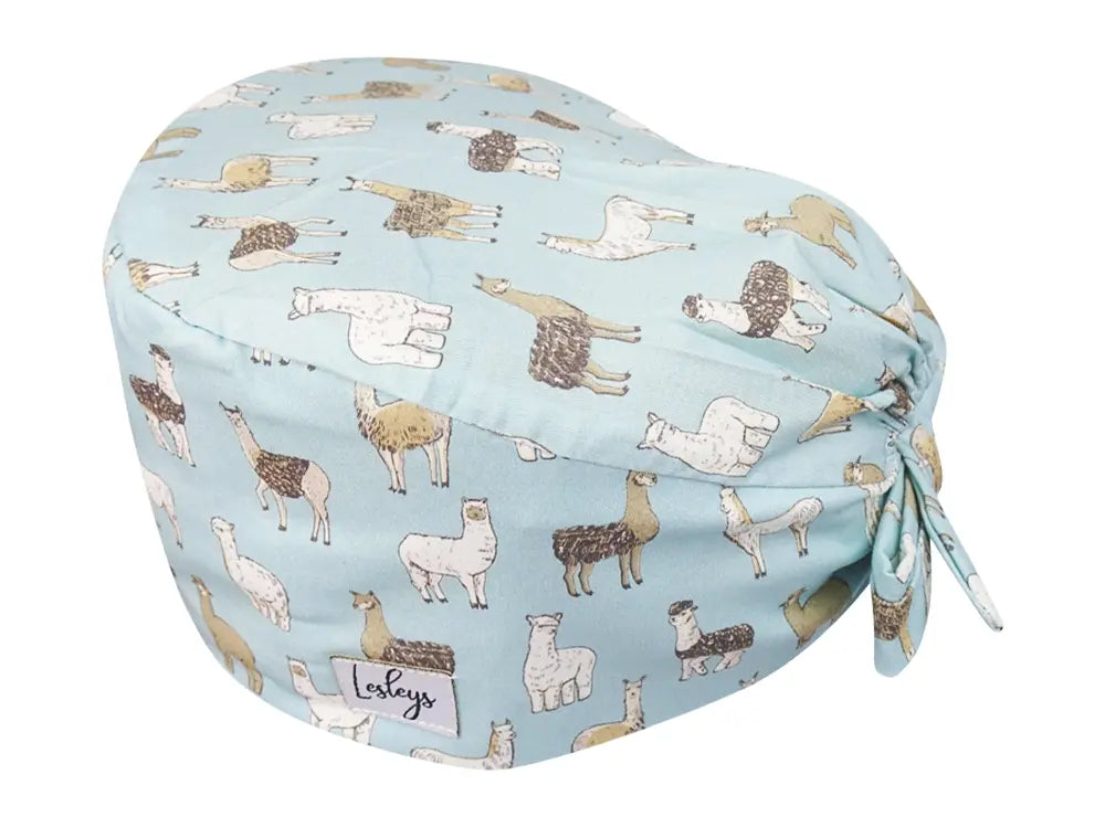 Bandana OP-Haube Alpaka Tour - Bunte OP-Mütze für die Zahnarztpraxis