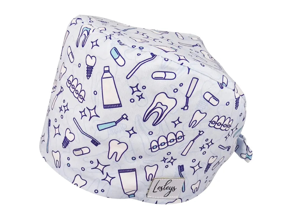 Bandana OP-Haube Zahngesundheit - Bunte OP-Mütze für die Zahnarztpraxis