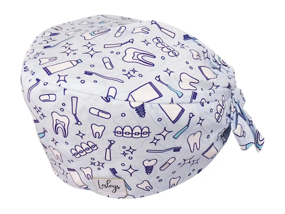 Bandana OP-Haube Zahngesundheit - Bunte OP-Mütze für die Zahnarztpraxis