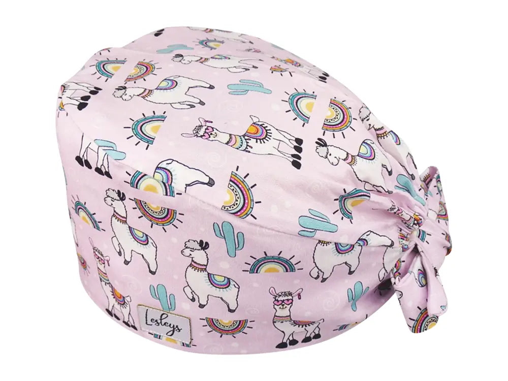 Bandana OP-Haube Lama Love - Bunte OP-Mütze für die Zahnarztpraxis