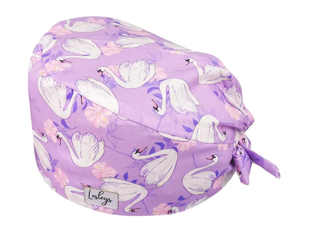 Bandana OP-Haube Schwäne - Bunte OP-Mütze für die Zahnarztpraxis