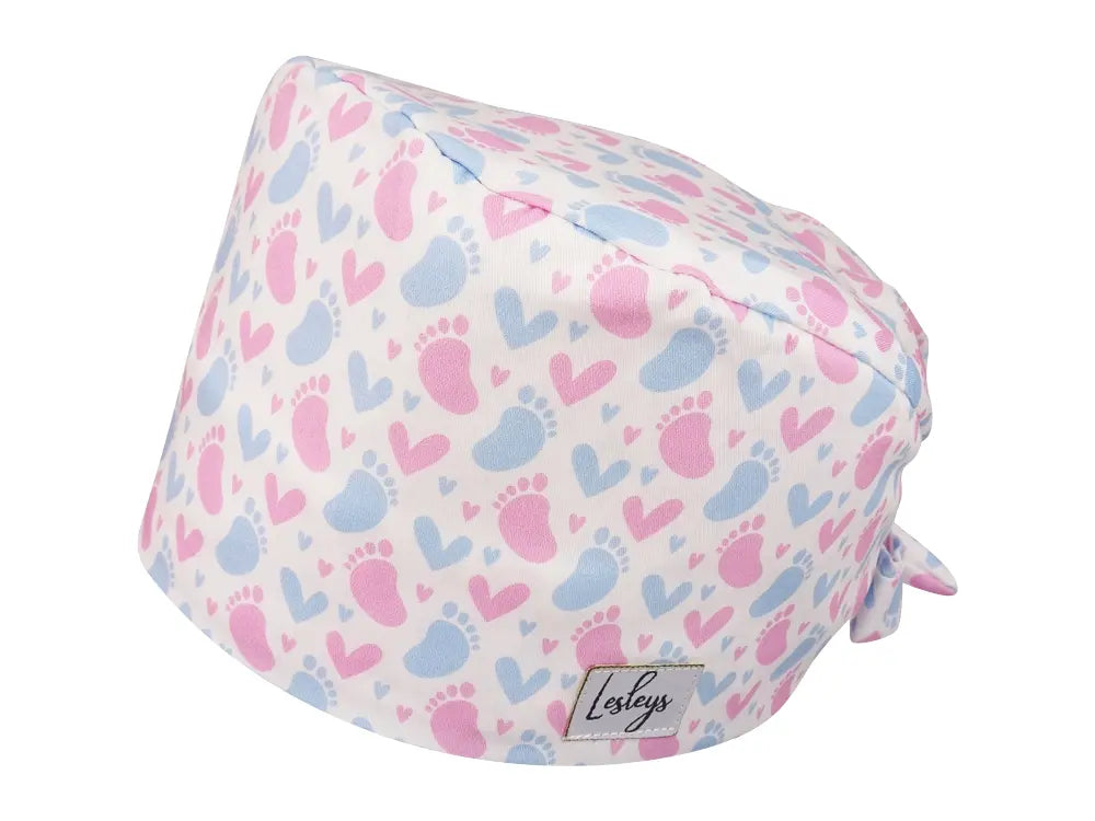 Bandana OP-Haube Erste Schritte - Bunte OP-Mütze für die Zahnarztpraxis