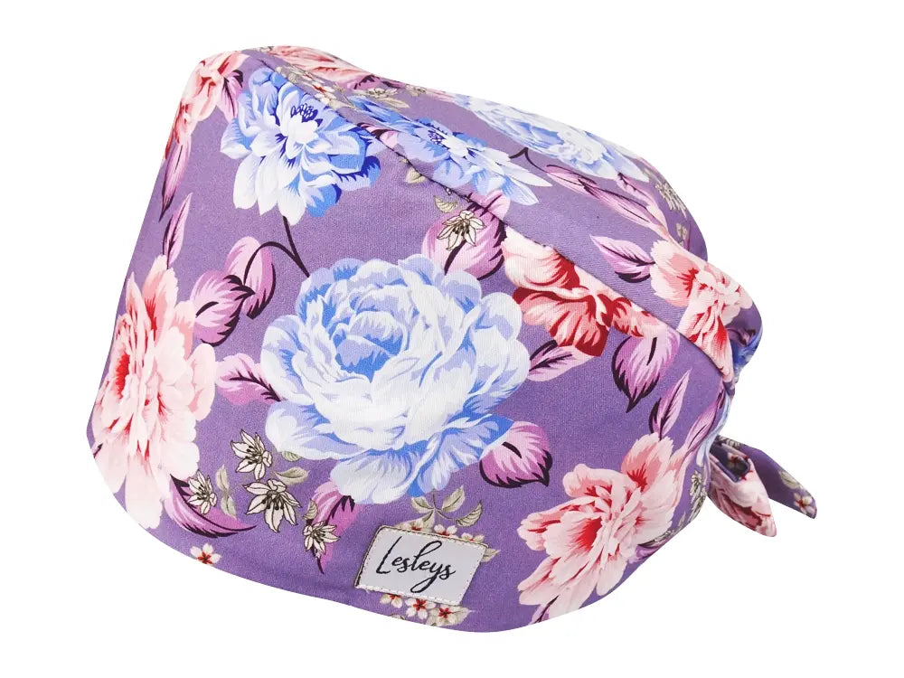 Bandana OP-Haube Glücksblumen - Bunte OP-Mütze für die Zahnarztpraxis