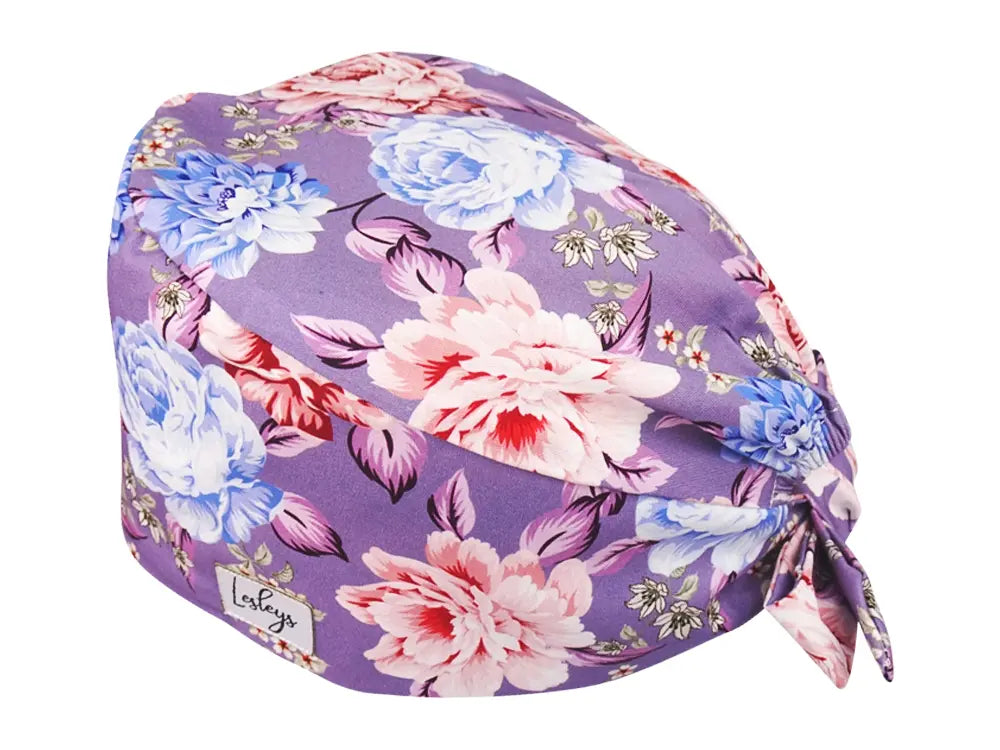 Bandana OP-Haube Glücksblumen - Bunte OP-Mütze für die Zahnarztpraxis
