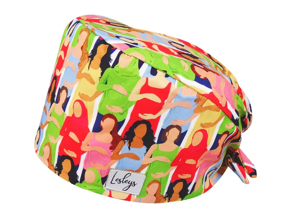 Bandana OP-Haube Geburtsklinik - Bunte OP-Mütze für die Zahnarztpraxis