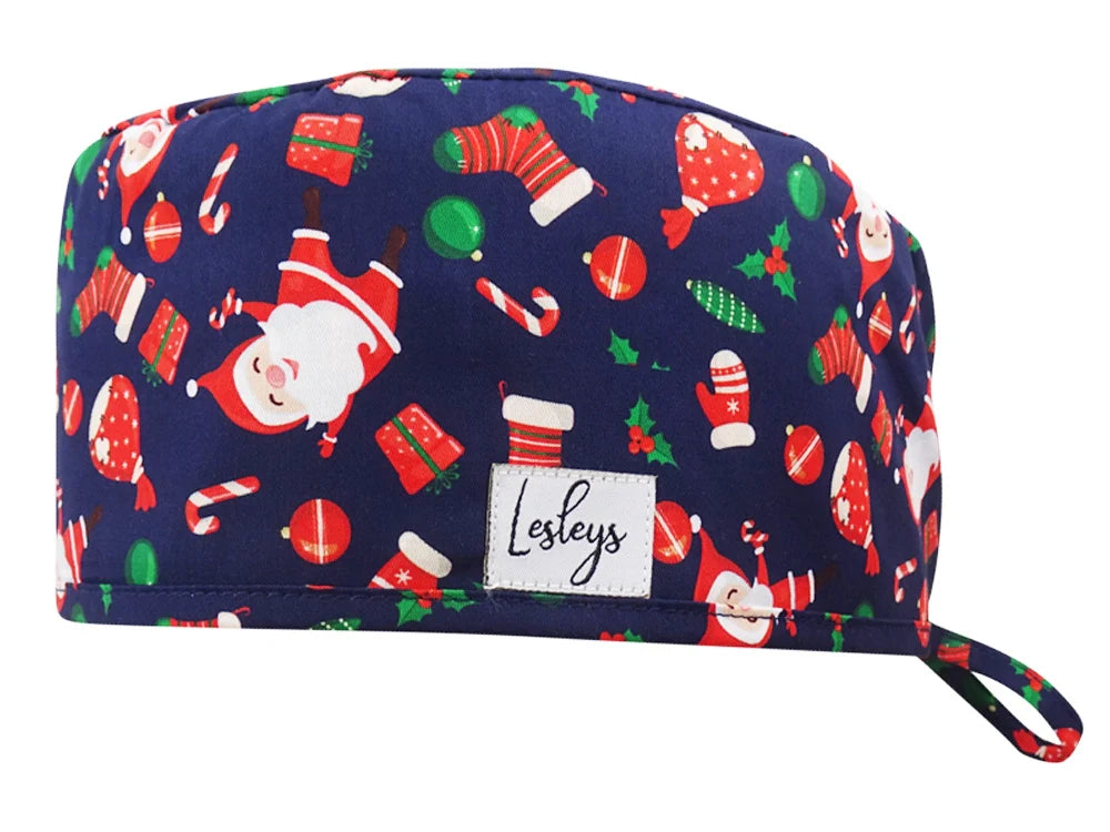 Slim OP-Haube Bescherung - Stoffhaube für kurzes Haar