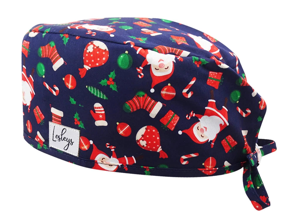 Slim OP-Haube Bescherung - Stoffhaube für kurzes Haar