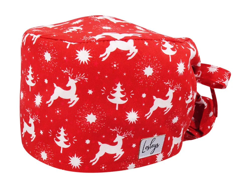 Ponytail OP-Haube Rentiere - OP-Haube lange Haare