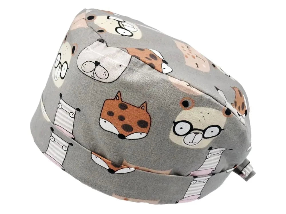 Stoff OP-Haube Nerdie aus Baumwolle Zahnarzt