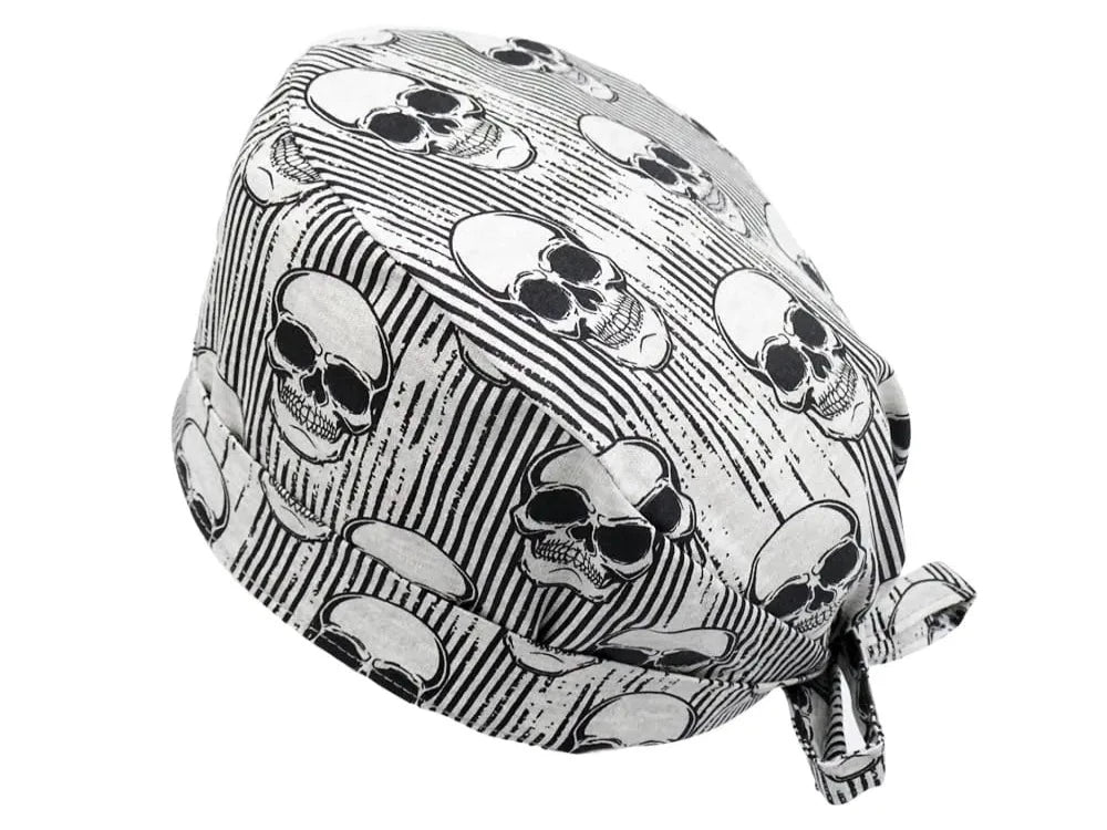 Stoff OP-Haube Skull Island aus Baumwolle Zahnarzt