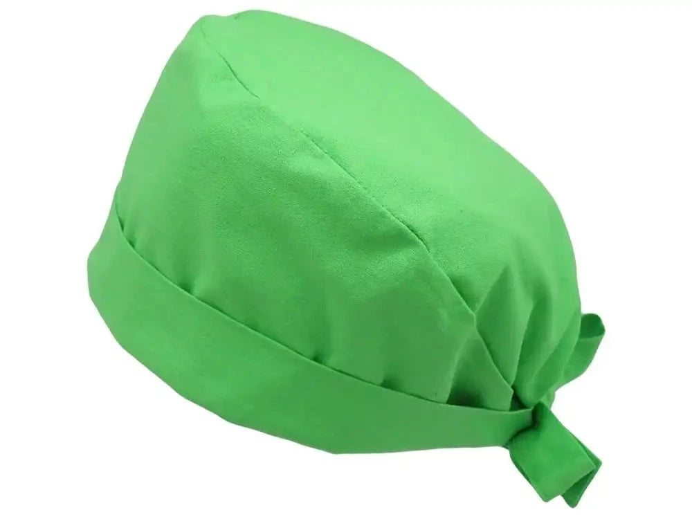 Lesleys OP-Haube für lange Haare Peridotgrün - Stoff OP-Haube aus 100% Baumwolle