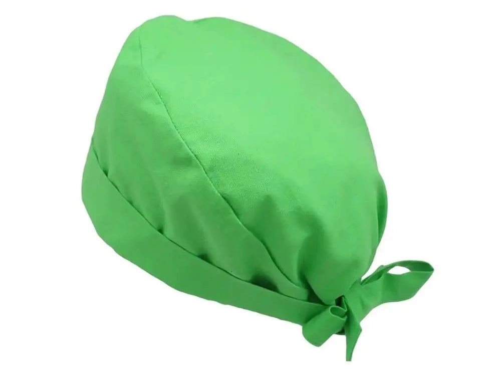 Lesleys OP-Haube für lange Haare Peridotgrün - Stoff OP-Haube aus 100% Baumwolle